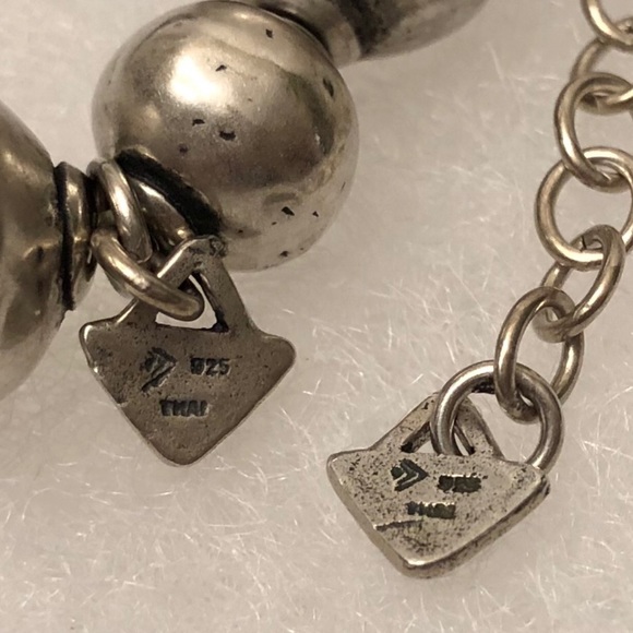 🩶SOLD🩶 Silpada Distressed Atmospheric Sterling Silver Bead Necklace & Bracelet - Picture 10 of 12